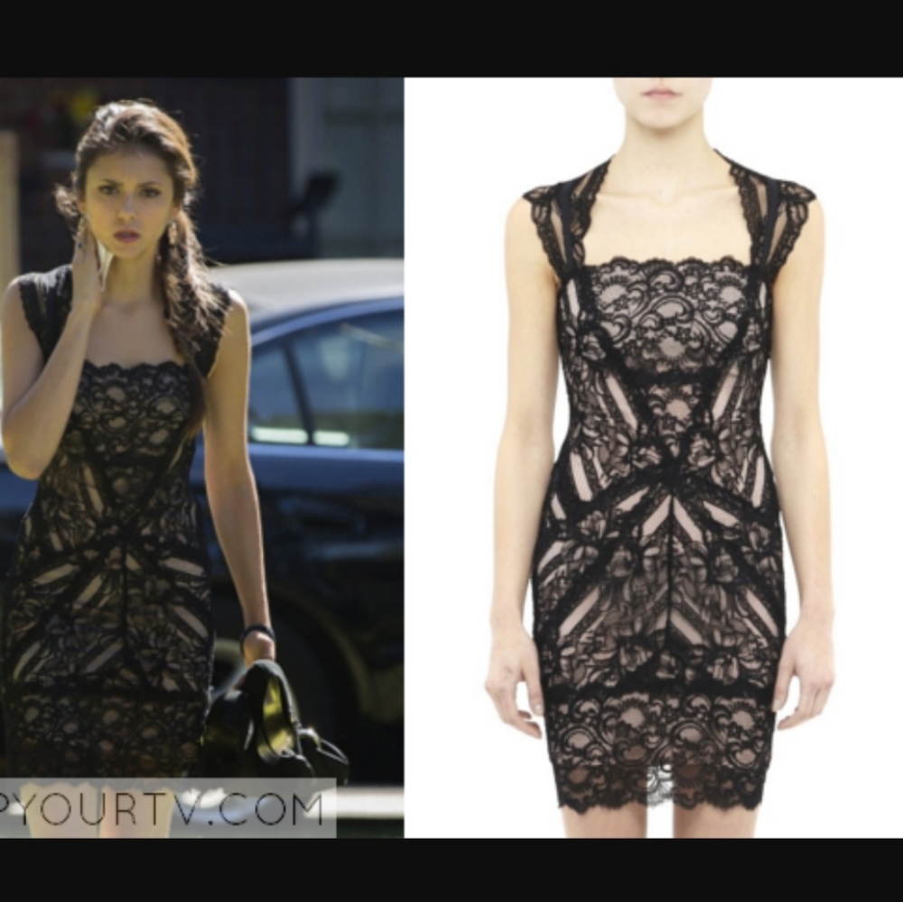 Nicole Miller Eva black lace dress